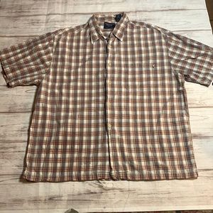 American Eagle Short Sleeved Button Down Shirt